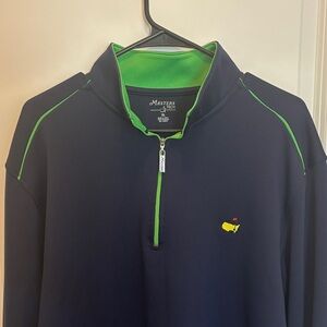 Masters Tech Navy and Lime Green Zip Pullover